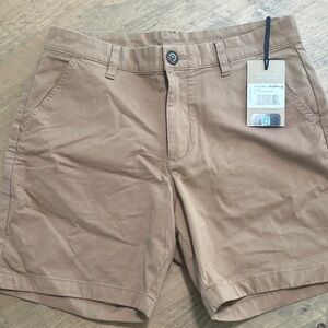 chubbies Flat Front Shorts in Tan